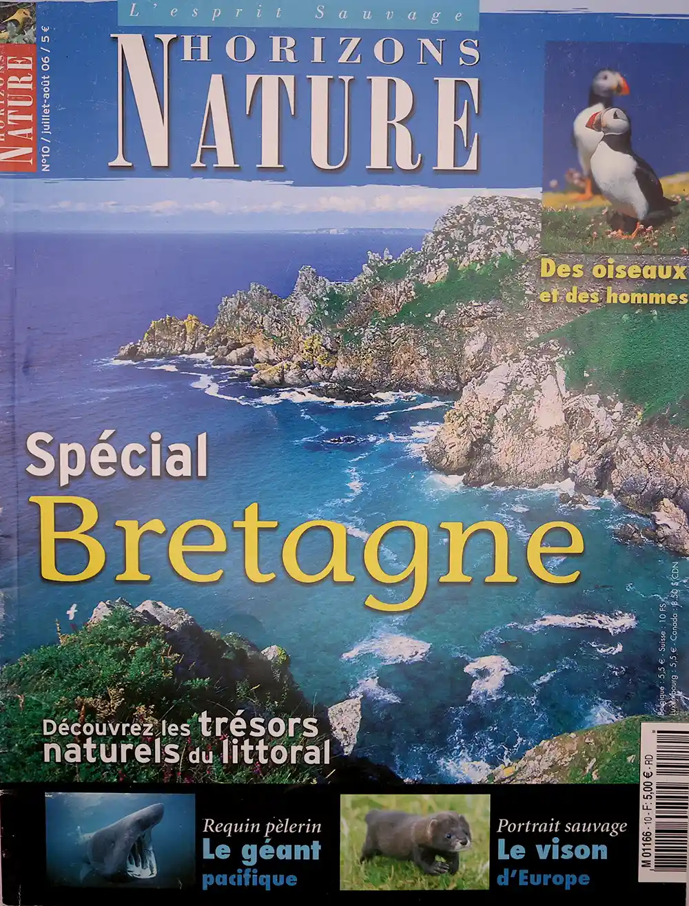 couverture magazine Horizons Nature 10 juillet aout 2006